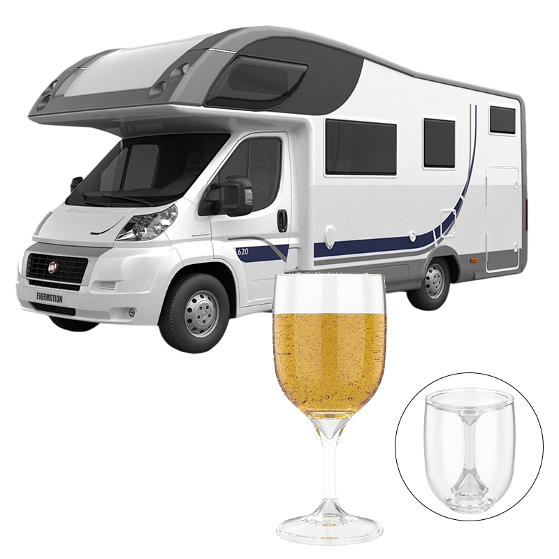 Wine & Beer Hydrometer - Folding Wine Glass Transparent Food Grade