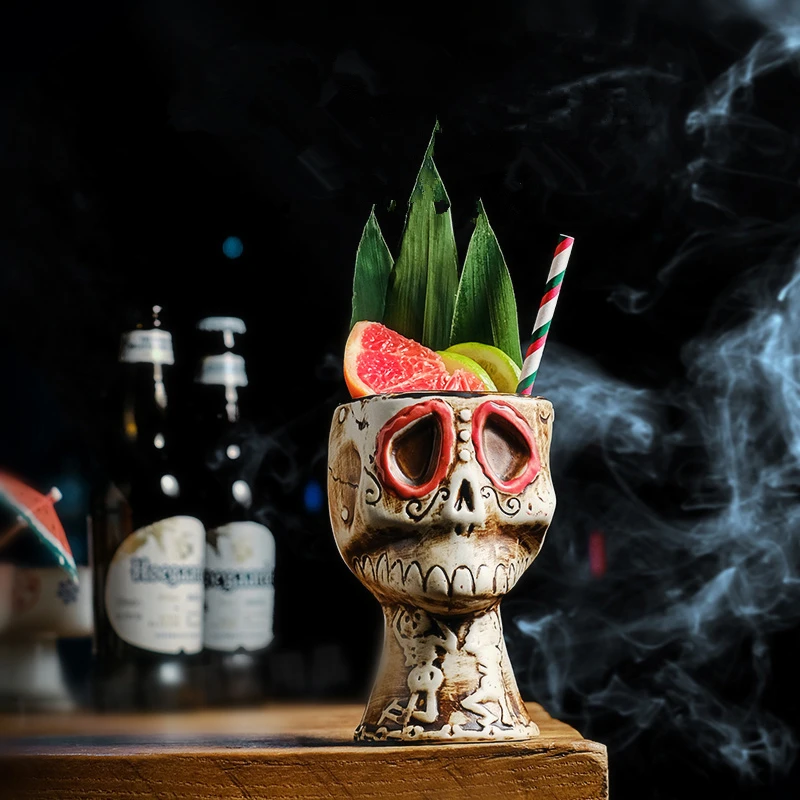 Halloween Skull Ceramic Mug -  - Wine With Beer Mix ulasan dan harga