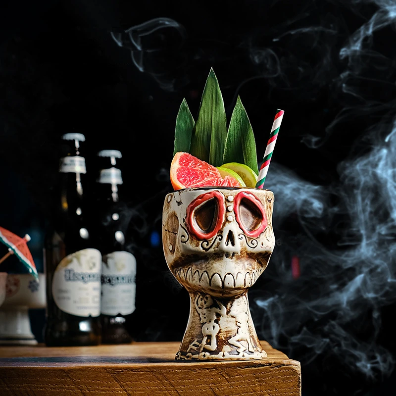 Halloween Skull Ceramic Mug -  - Wine With Beer Mix ulasan dan harga