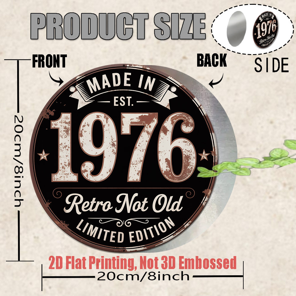 2D Flat, 1pc 1976 Vintage Meta - Wine Tag Label ulasan dan harga