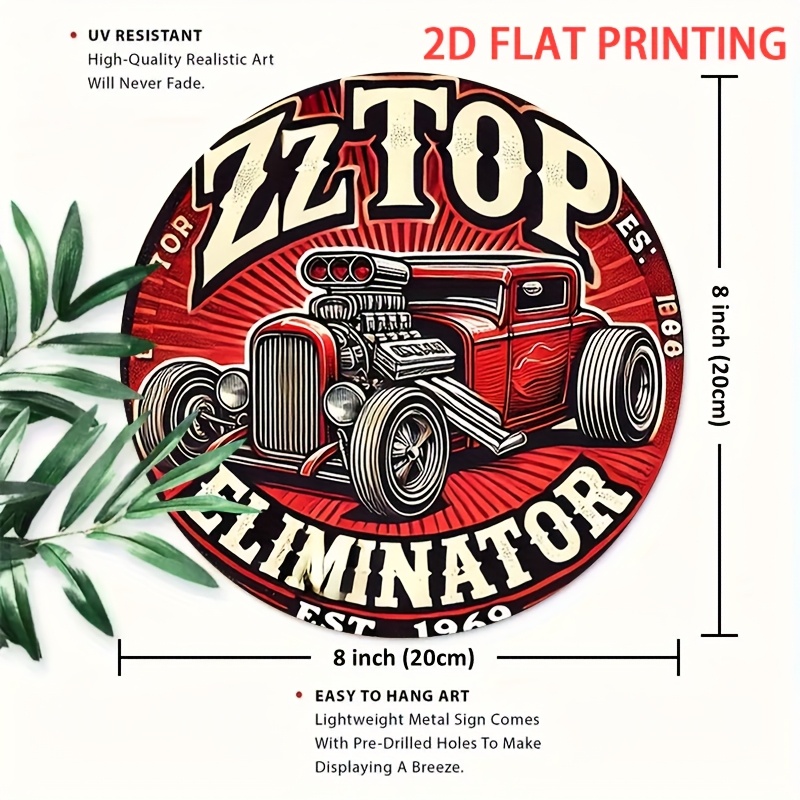 2D Flat, 1pc ZZ Top Eliminator - Wine Tag Label ulasan dan harga