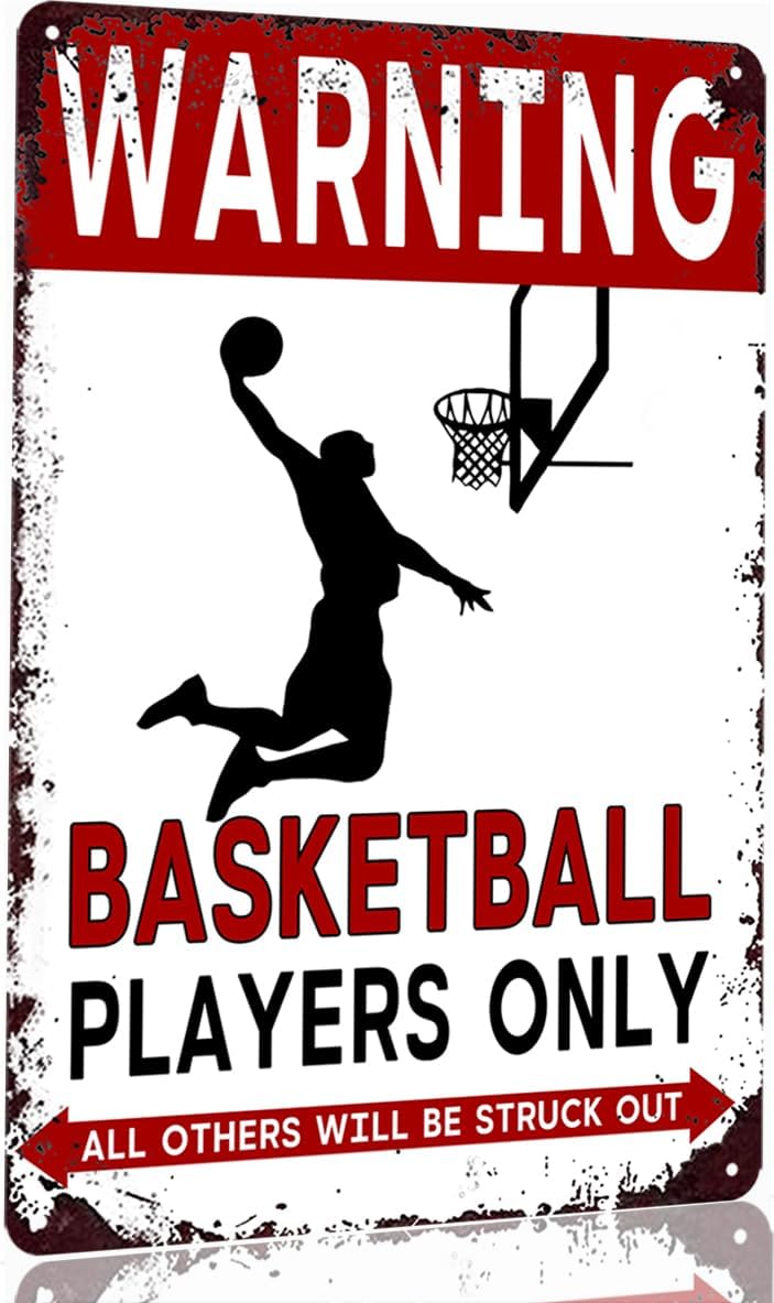 Basketball Tin Sign Decor Gift - Wine Tag Label ulasan dan harga